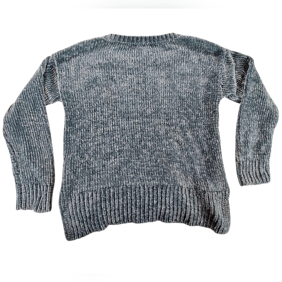 Jones New York Blue Crew Neck Sweater with Ribbed Knit - Picture 2 of 6